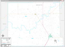 Box Butte County Wall Map Premium Style 2026